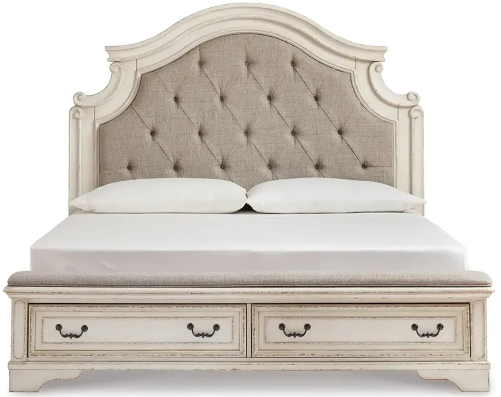 Realyn King Upholstered Storage Bed