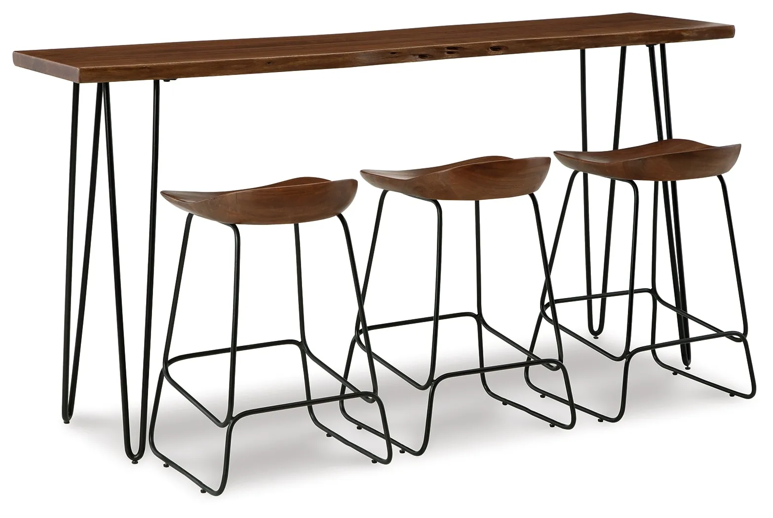 Wilinruck Counter Height Dining Table And 3 Bar Stools