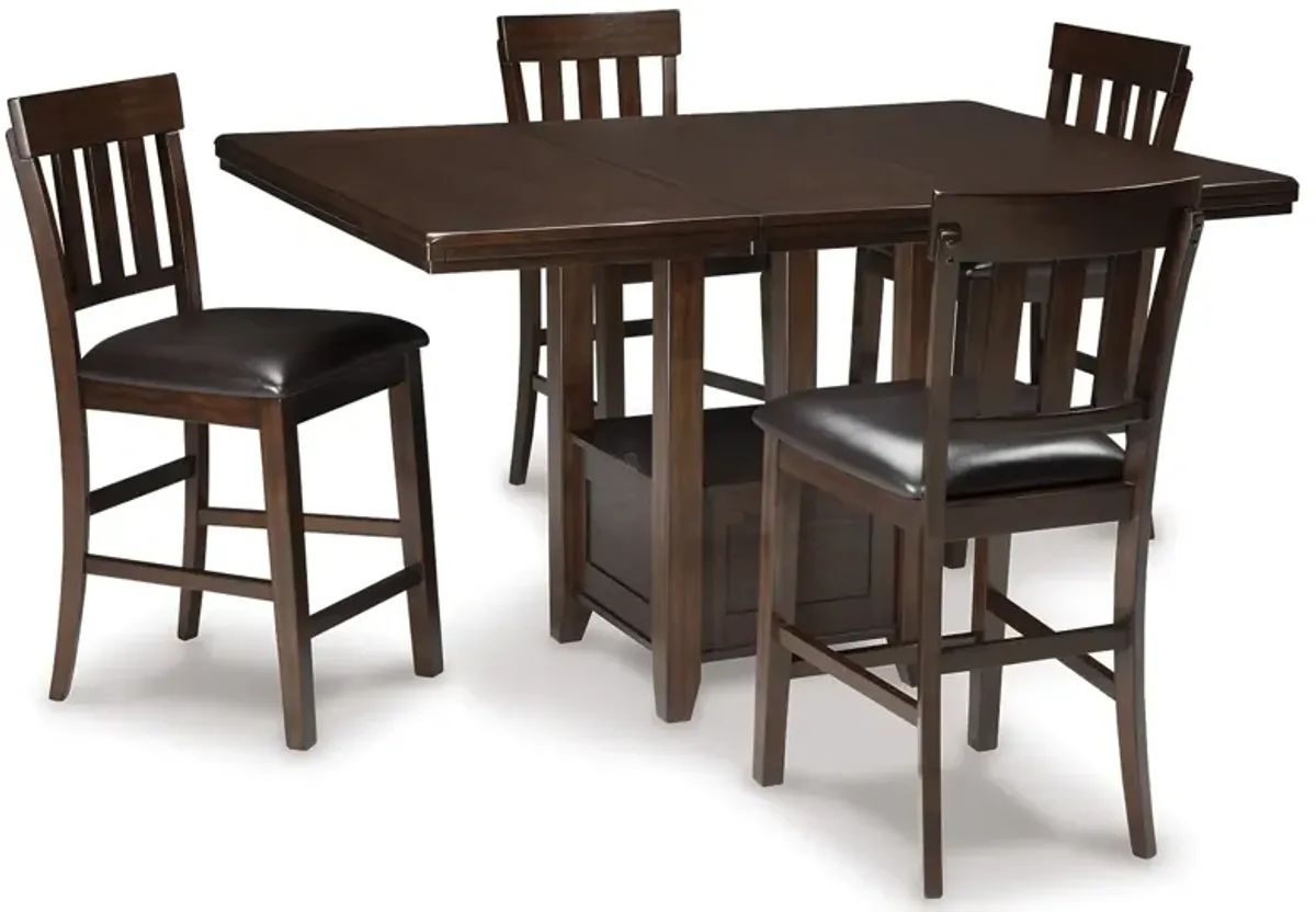 Haddigan Counter Height Dining Table And 4 Bar Stools