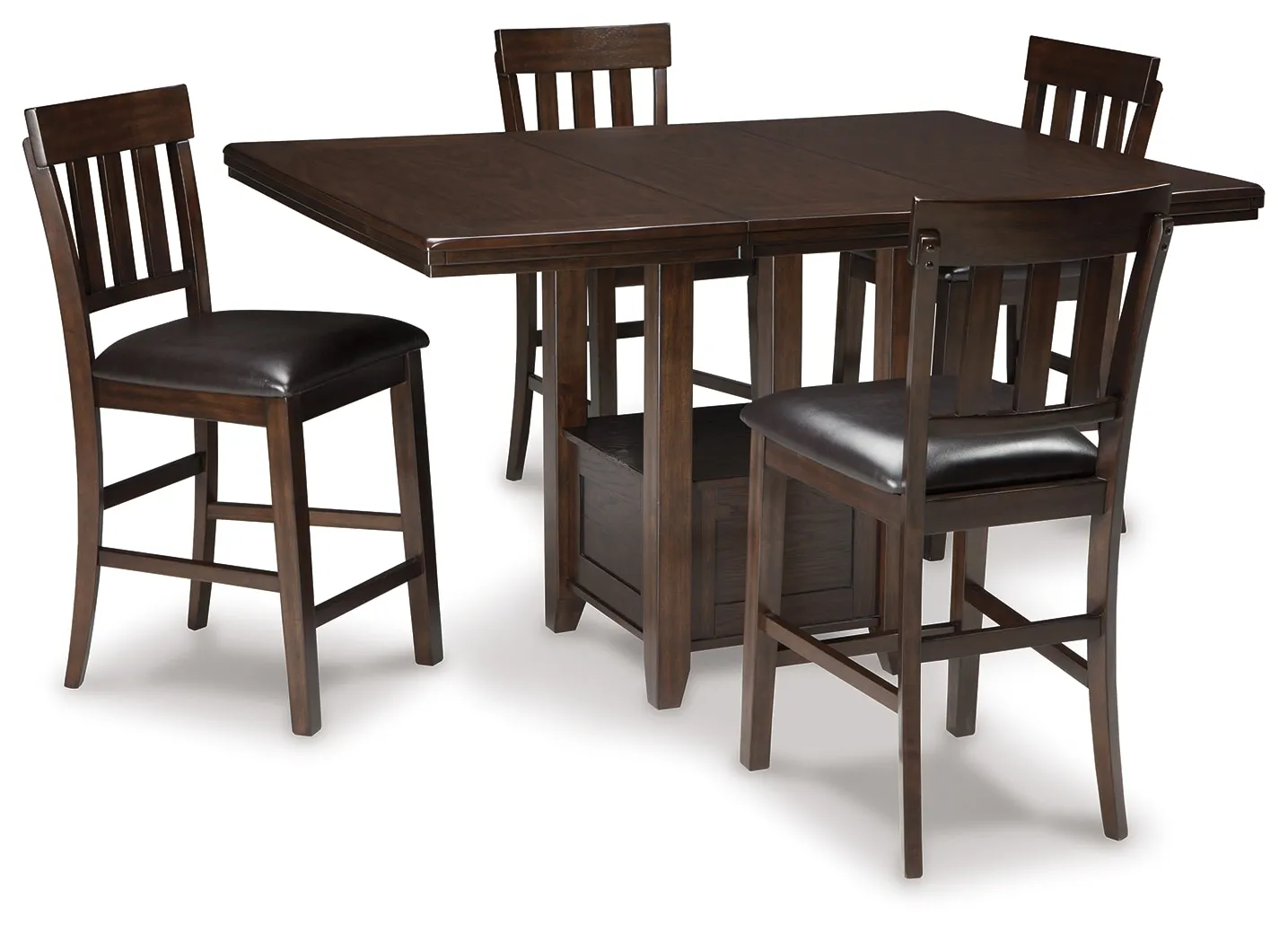 Haddigan Counter Height Dining Table And 4 Bar Stools