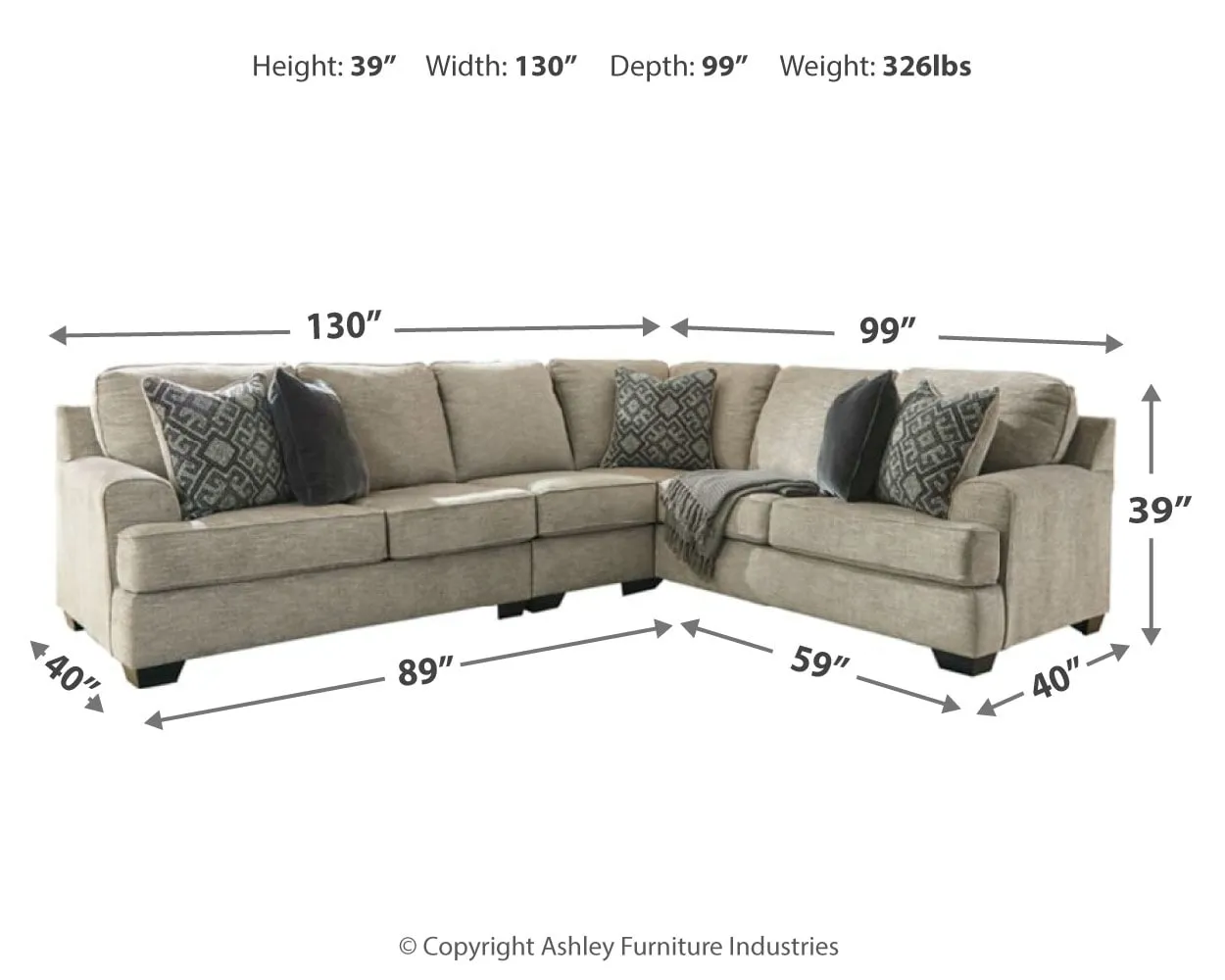 Bovarian 3-Piece Sectional