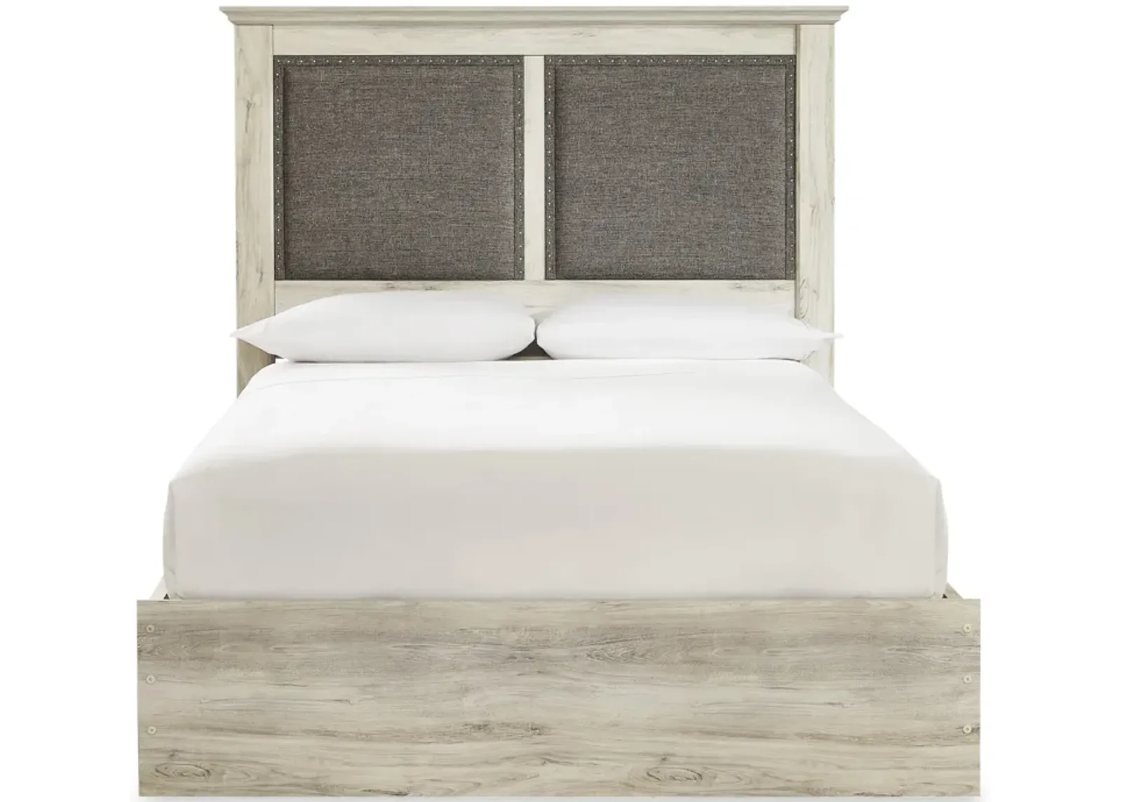 Cambeck King Upholstered Panel Bed With 2 Side Under Bed Storage