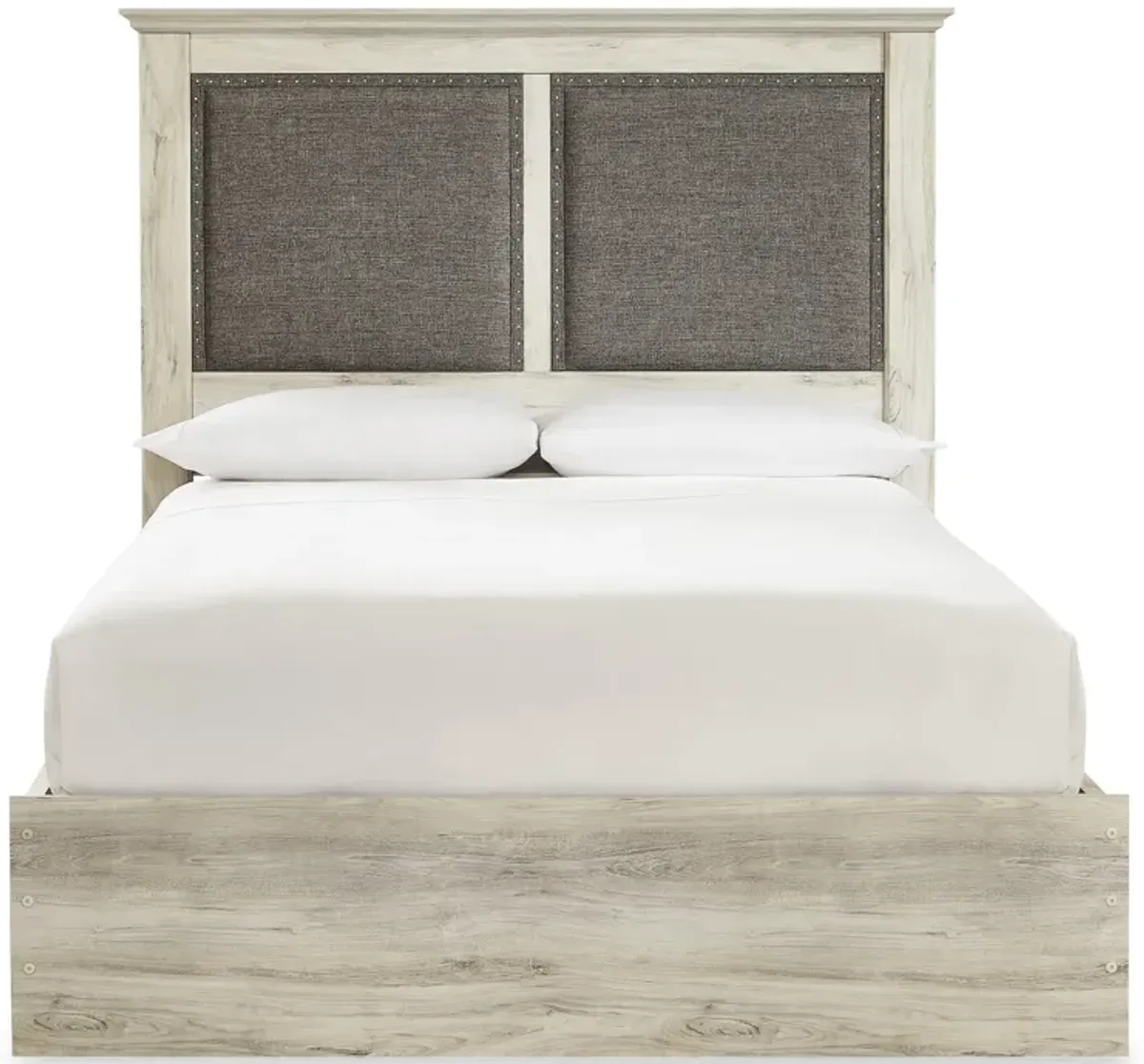 Cambeck King Upholstered Panel Bed With 2 Side Under Bed Storage