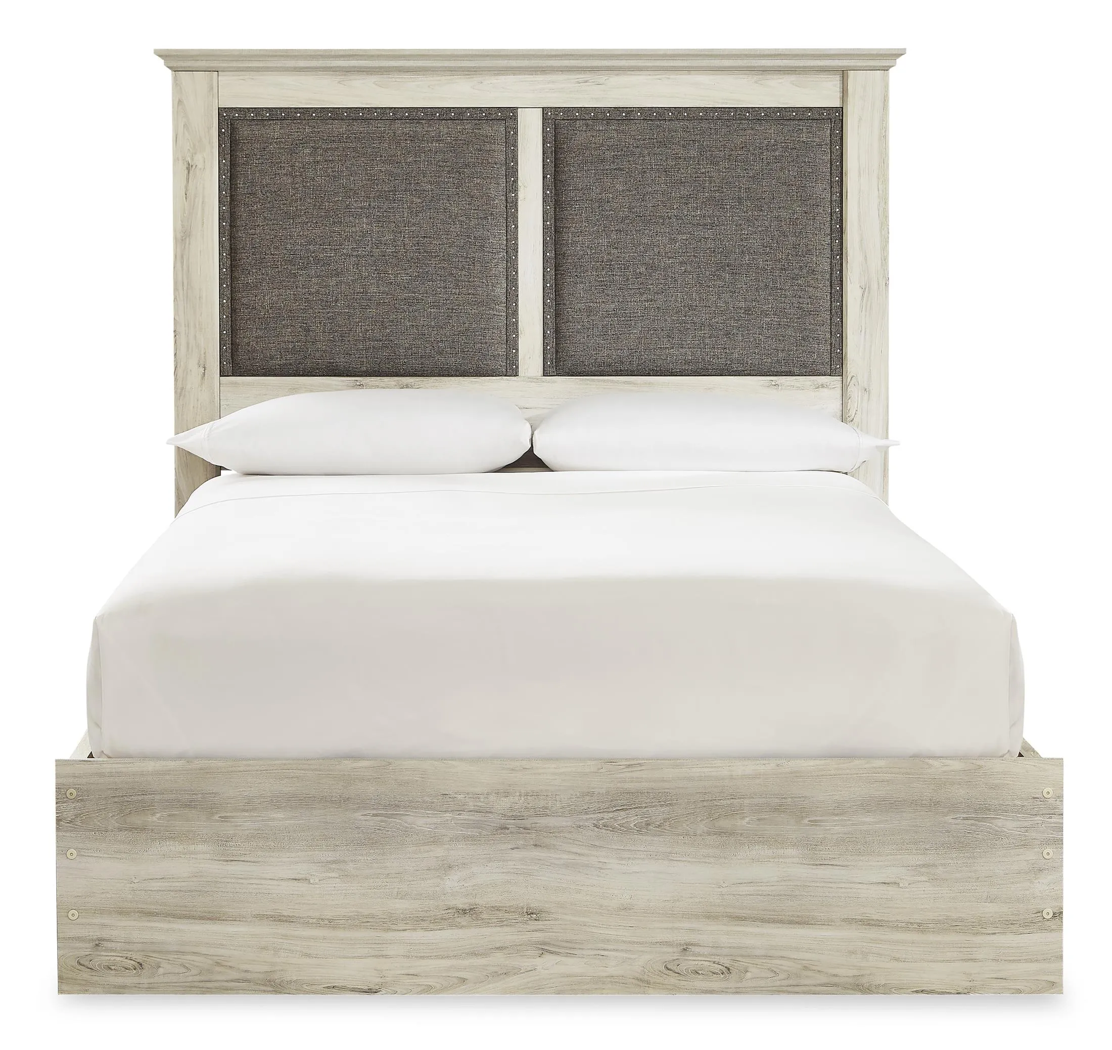 Cambeck King Upholstered Panel Bed With 2 Side Under Bed Storage