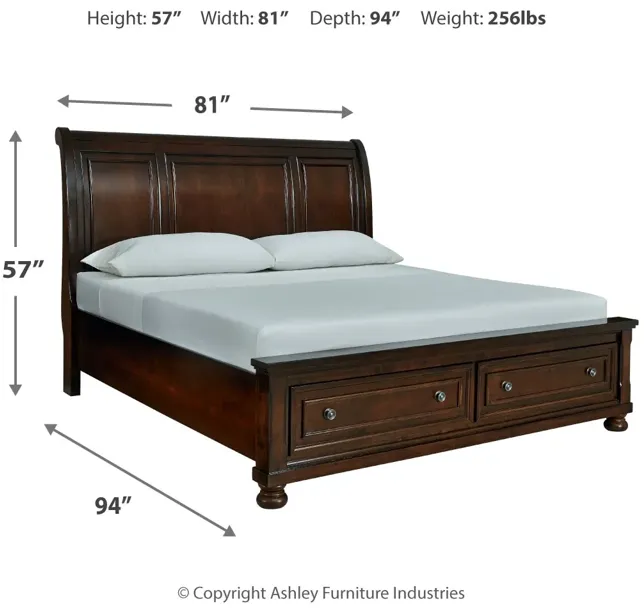 Porter King Sleigh Storage Bed