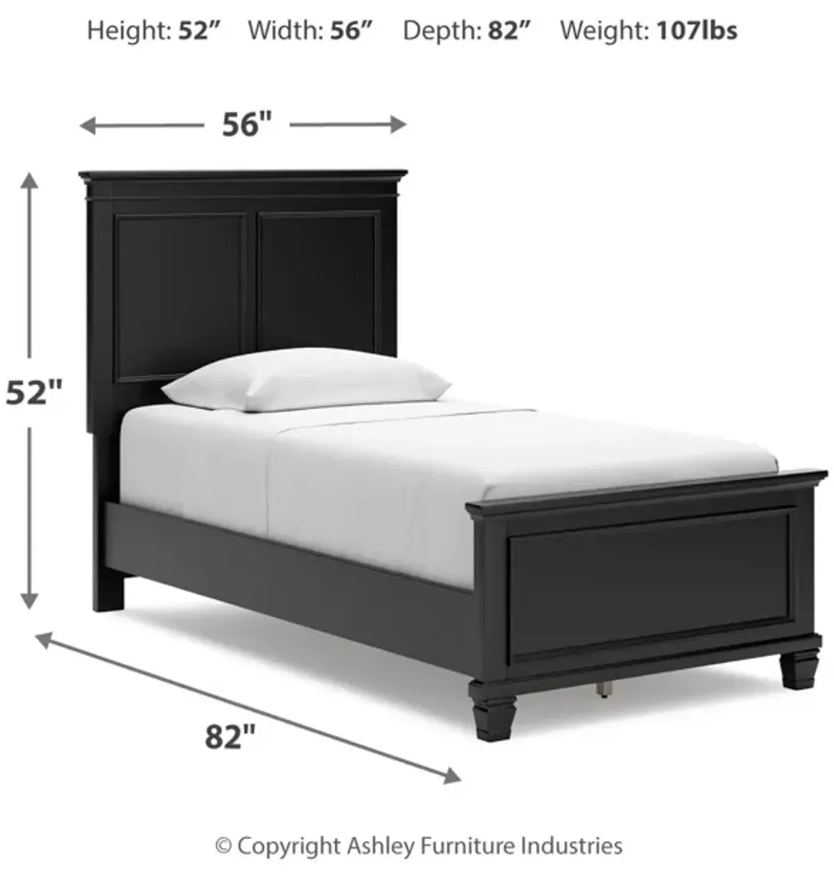 Lanolee Twin Panel Bed