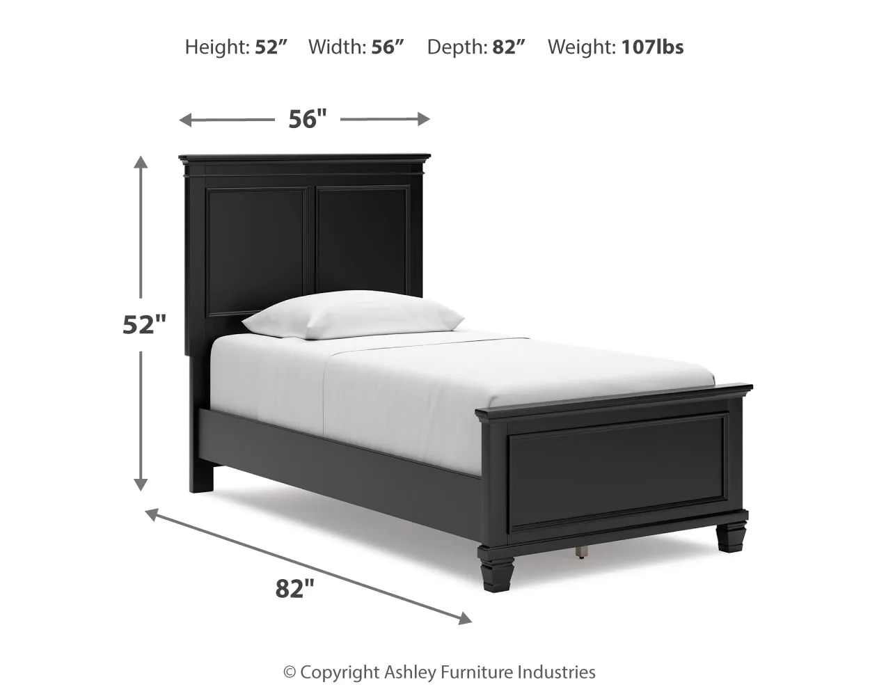 Lanolee Twin Panel Bed