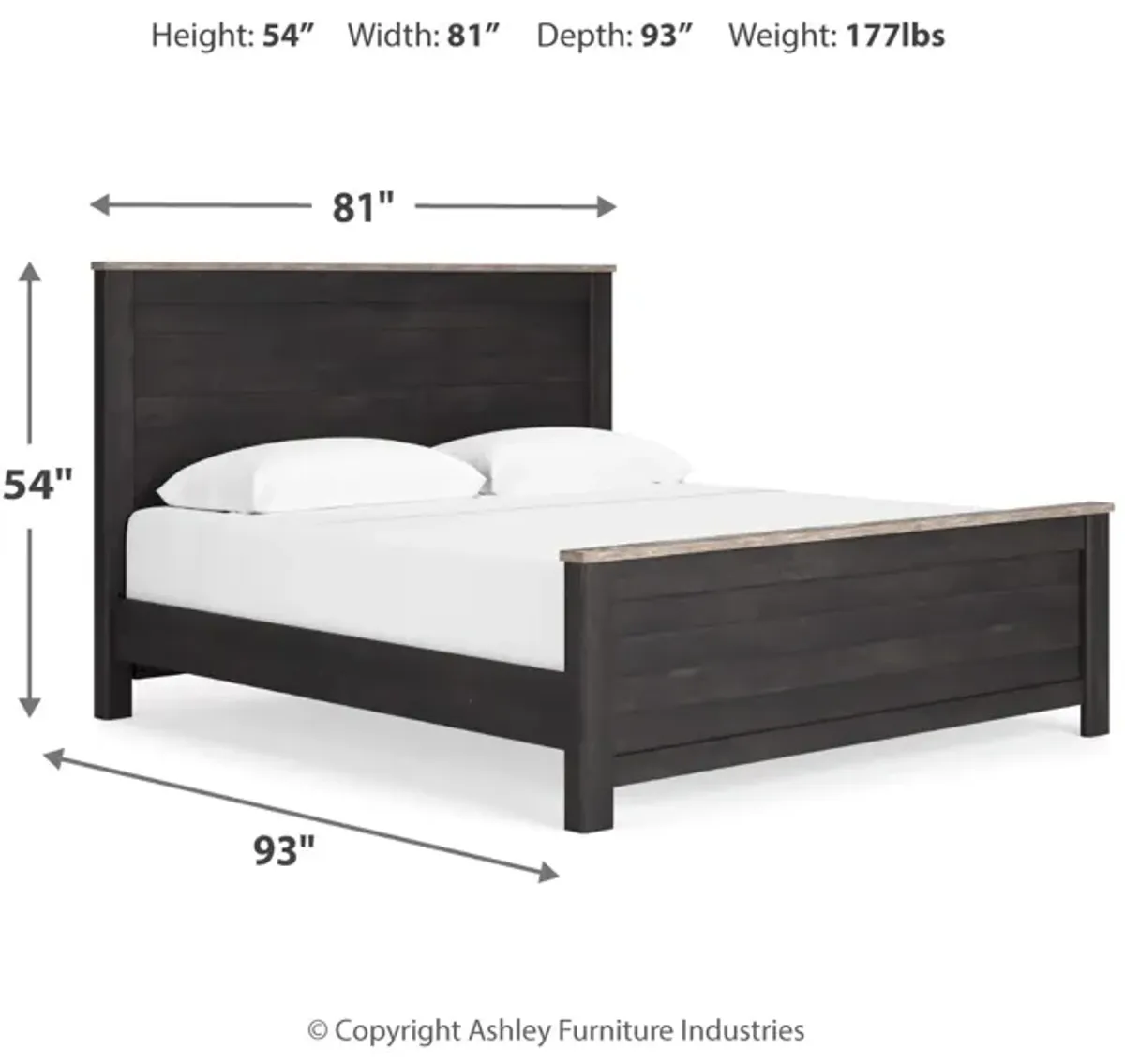 Nanforth King Panel Bed