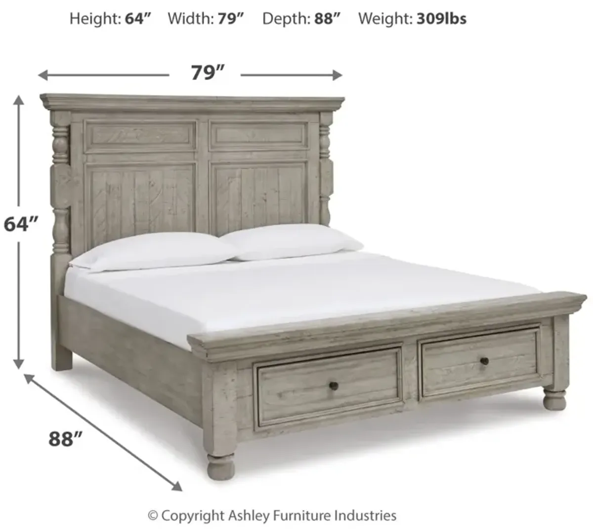 Harrastone King Storage Bed