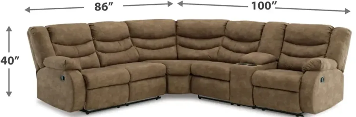 Partymate 2-Piece Reclining Sectional