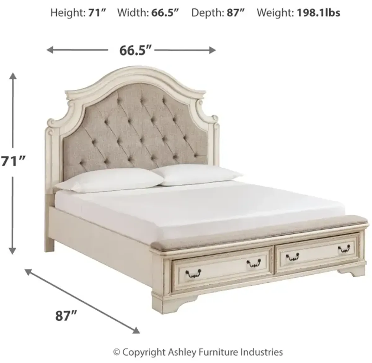 Realyn Queen Upholstered Storage Bed