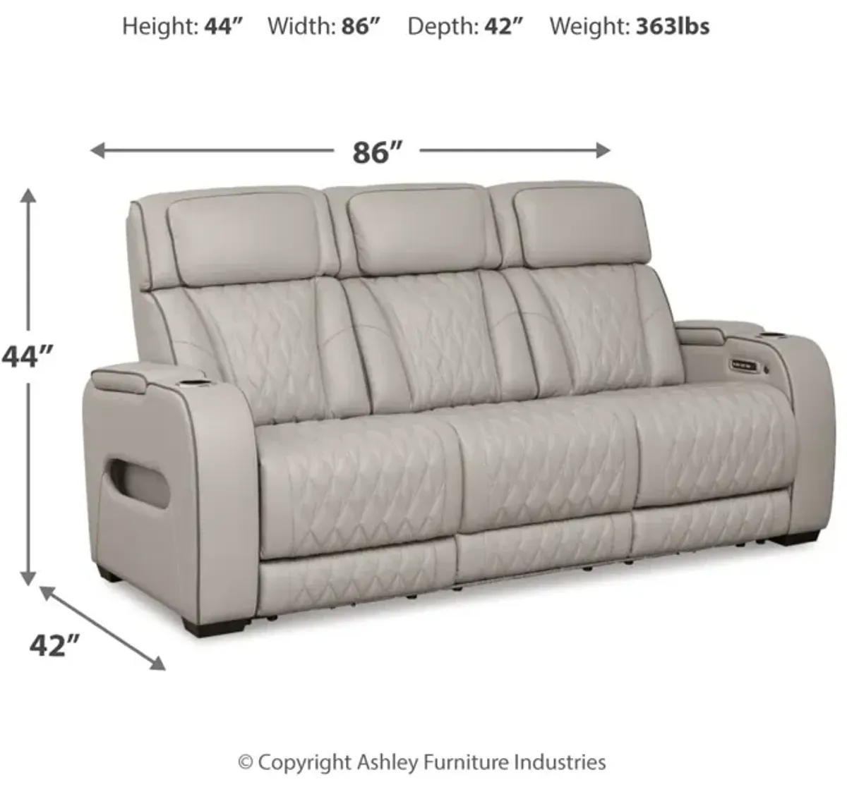 Boyington Power Leather Sofa