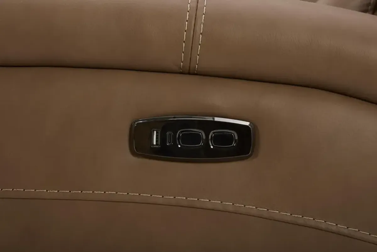 Bison 6-Pc Leather Power Reclining Sectional