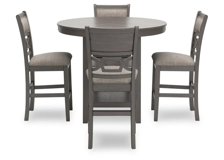 Wrenning Counter Height Dining Table And 4 Bar Stools (Set Of 5)