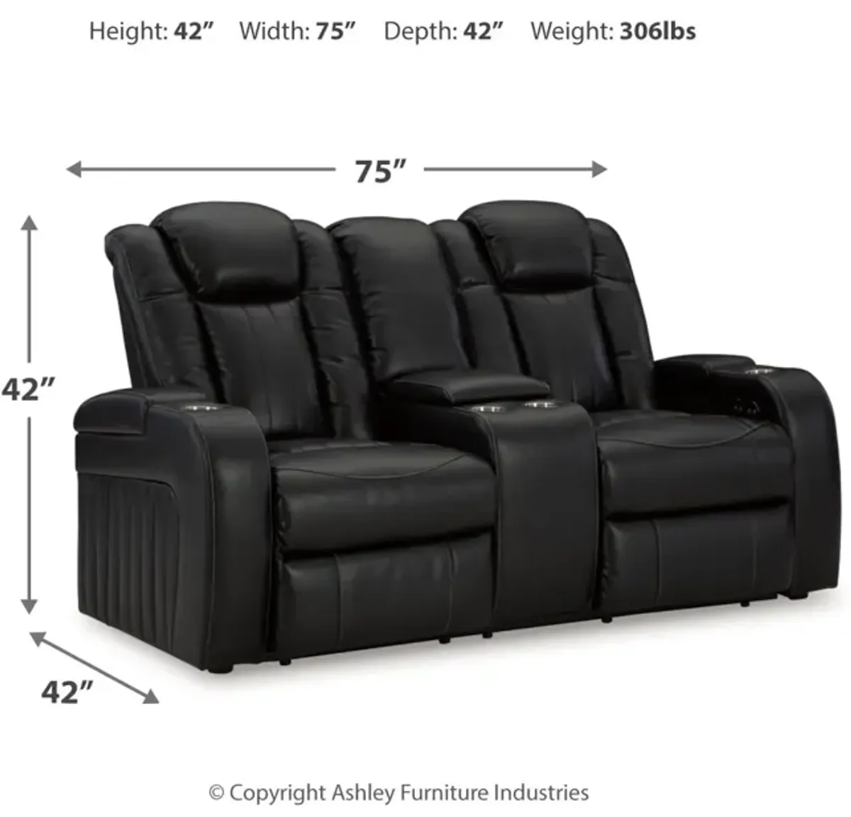 Caveman Den Power Reclining Loveseat