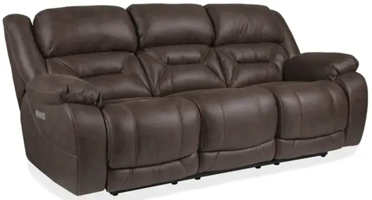 Rhodes Zero Gravity Triple Power Sofa - Walnut