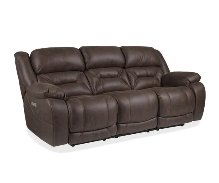 Rhodes Zero Gravity Triple Power Sofa - Walnut