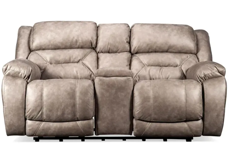 Rhodes Zero Gravity Triple Power Loveseat - Fog