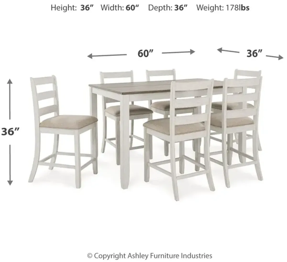 Skempton 7-Pc Counter Height Dining Set