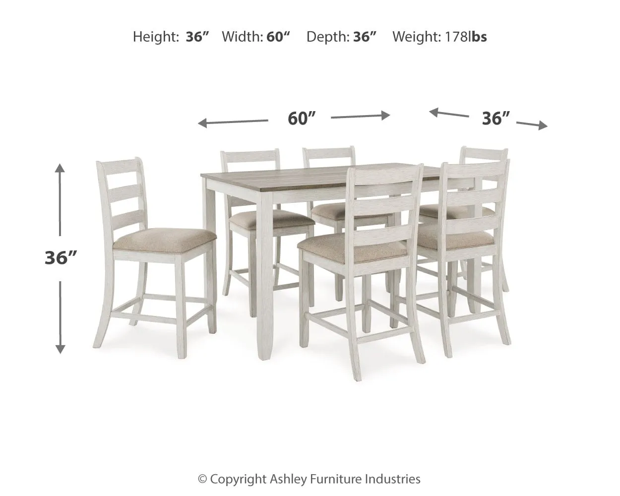 Skempton 7-Pc Counter Height Dining Set