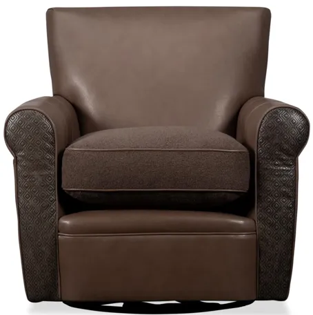 Jacqueline Leather Swivel Glider