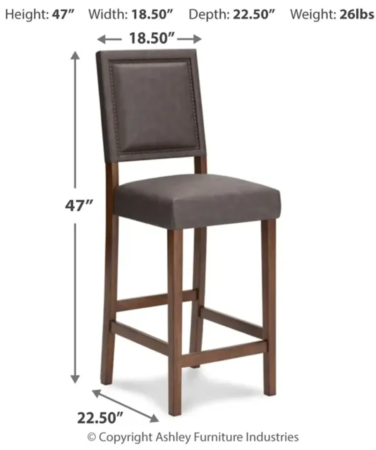 Benmara Bar Height Bar Stool