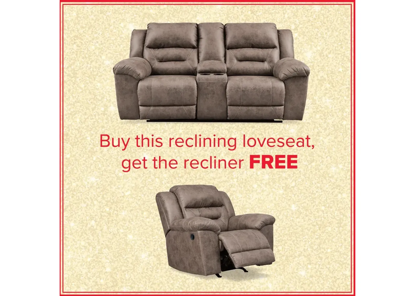 Stoneland Reclining Loveseat And Free Recliner