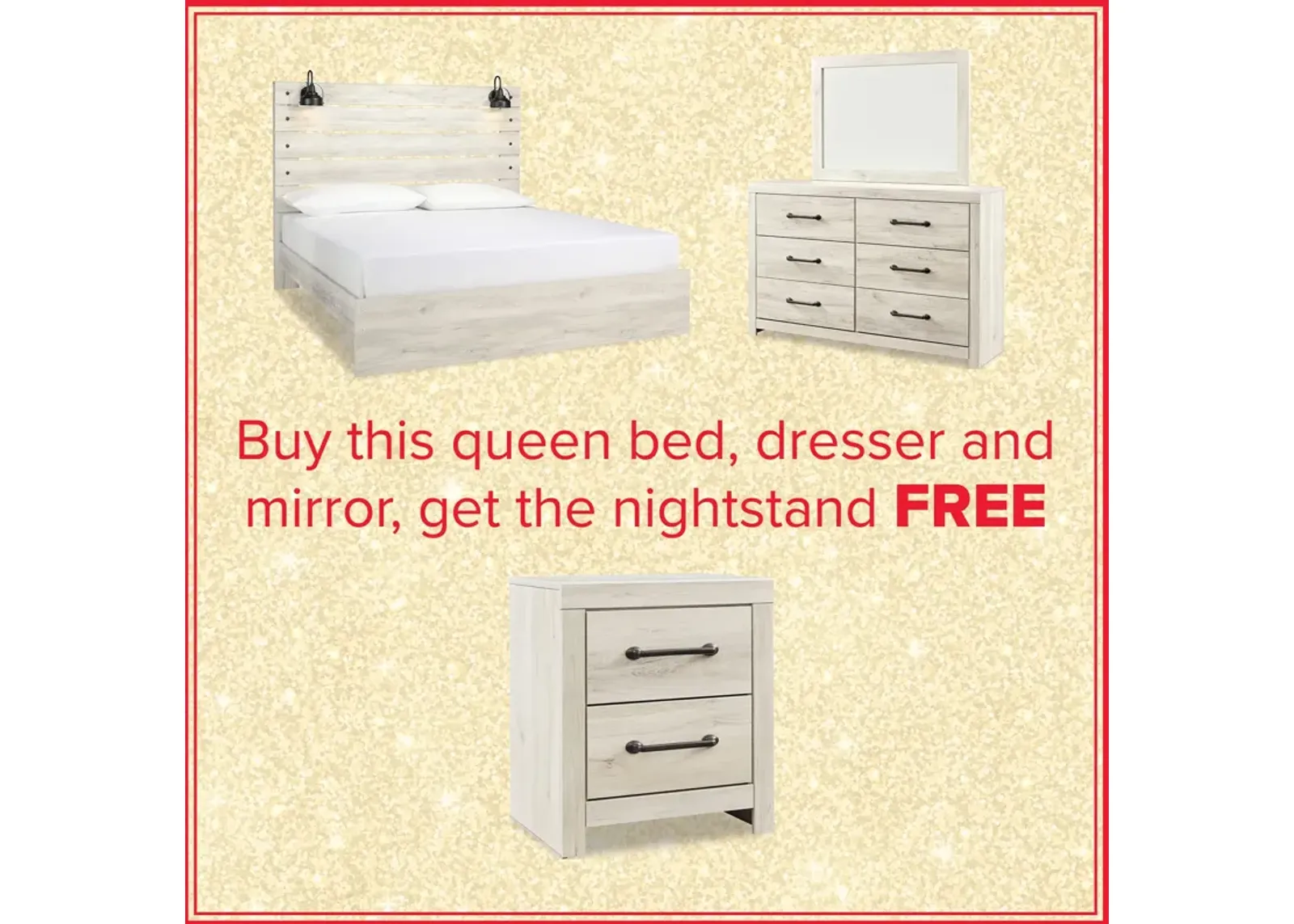 Cambeck Queen Bed, Dresser, Mirror And Free Nightstand