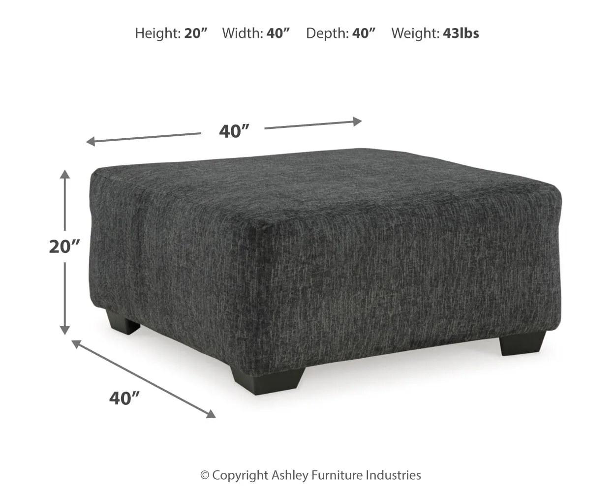 Biddeford Oversized Accent Ottoman