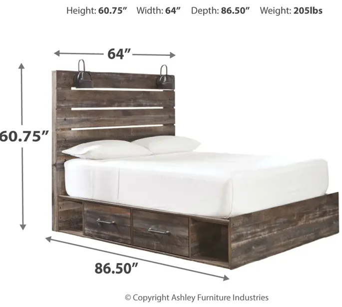 Drystan Single Side Storage Bed Queen