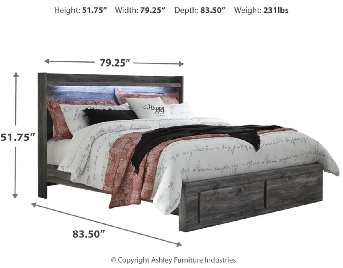 Baystorm King Panel Bed With 2 Storage Drawers