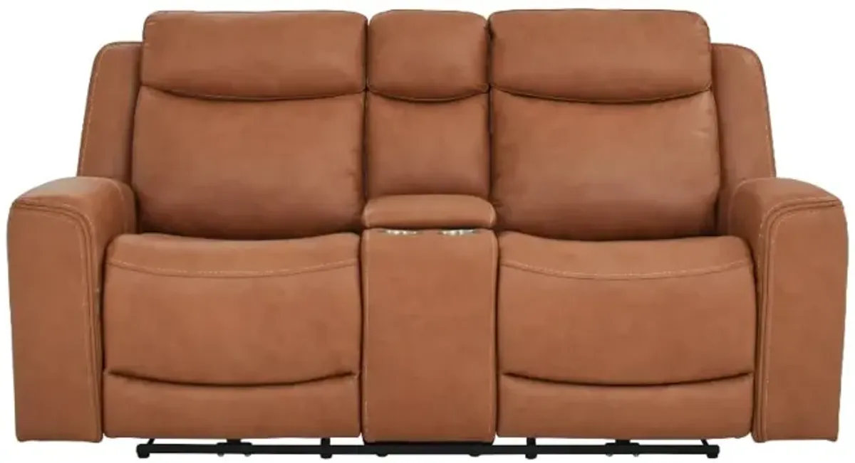 Davidson Power Leather Loveseat