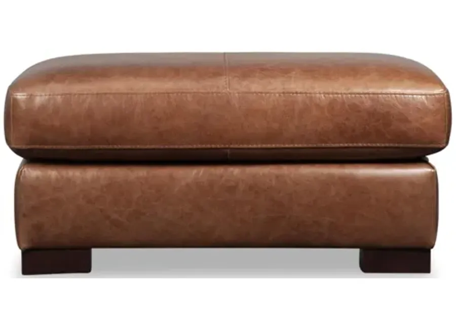 Steven Leather Ottoman