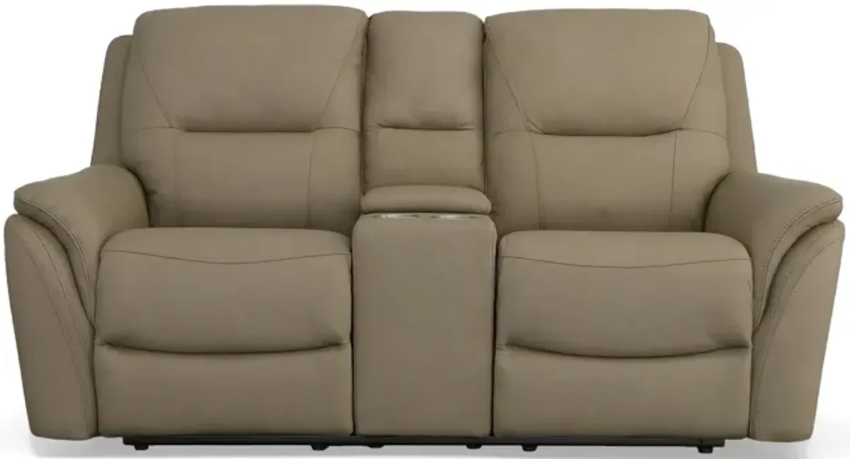 Joanne Power Leather Reclining Loveseat