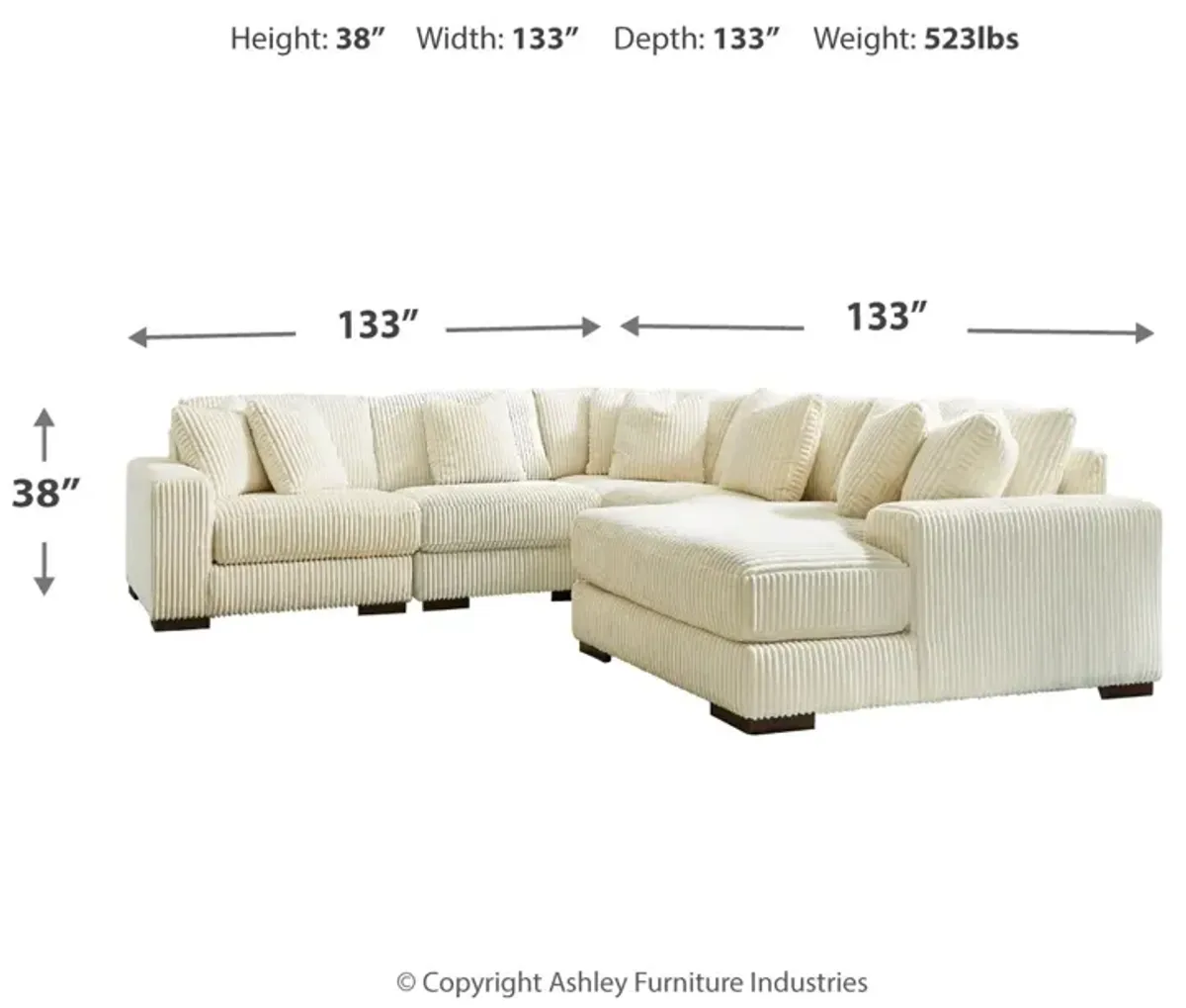 Lindyn 5-Piece Sectional With Chaise