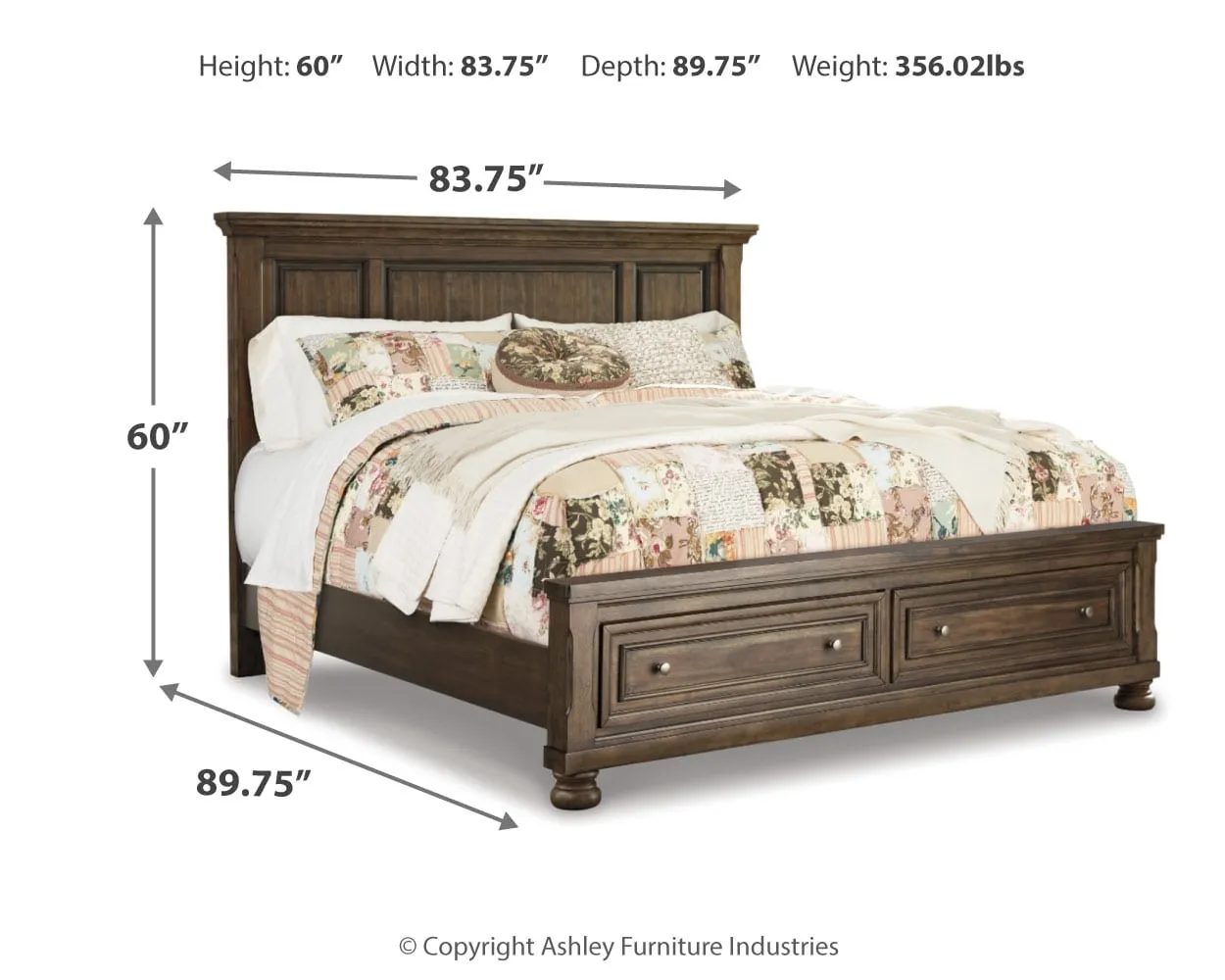 Flynnter King Panel Storage Bed