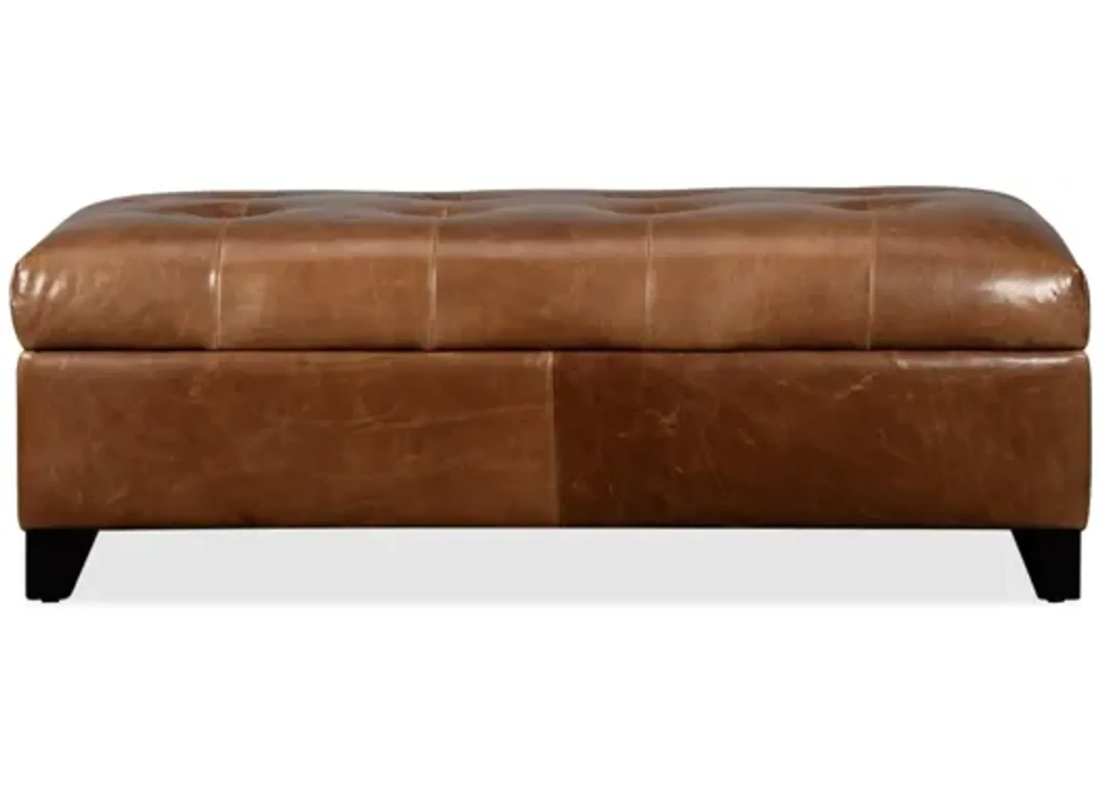 Tianna Leather Storage Ottoman