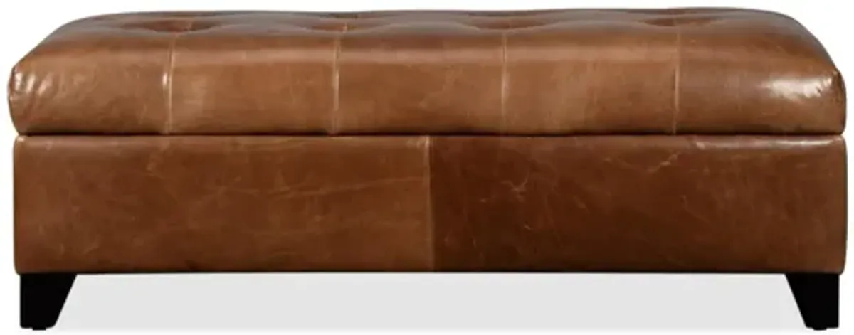 Tianna Leather Storage Ottoman