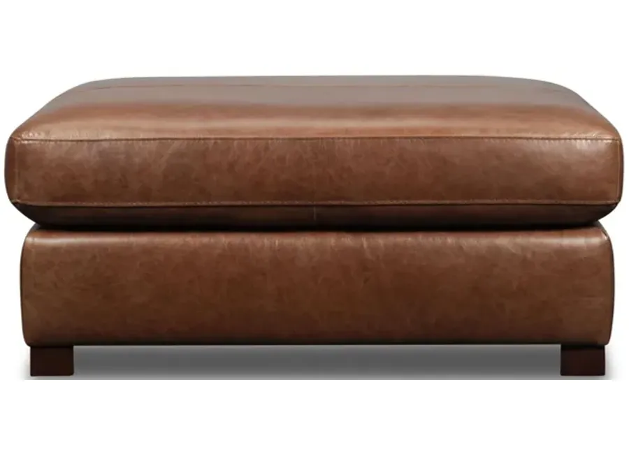 Steven Leather Cocktail Ottoman