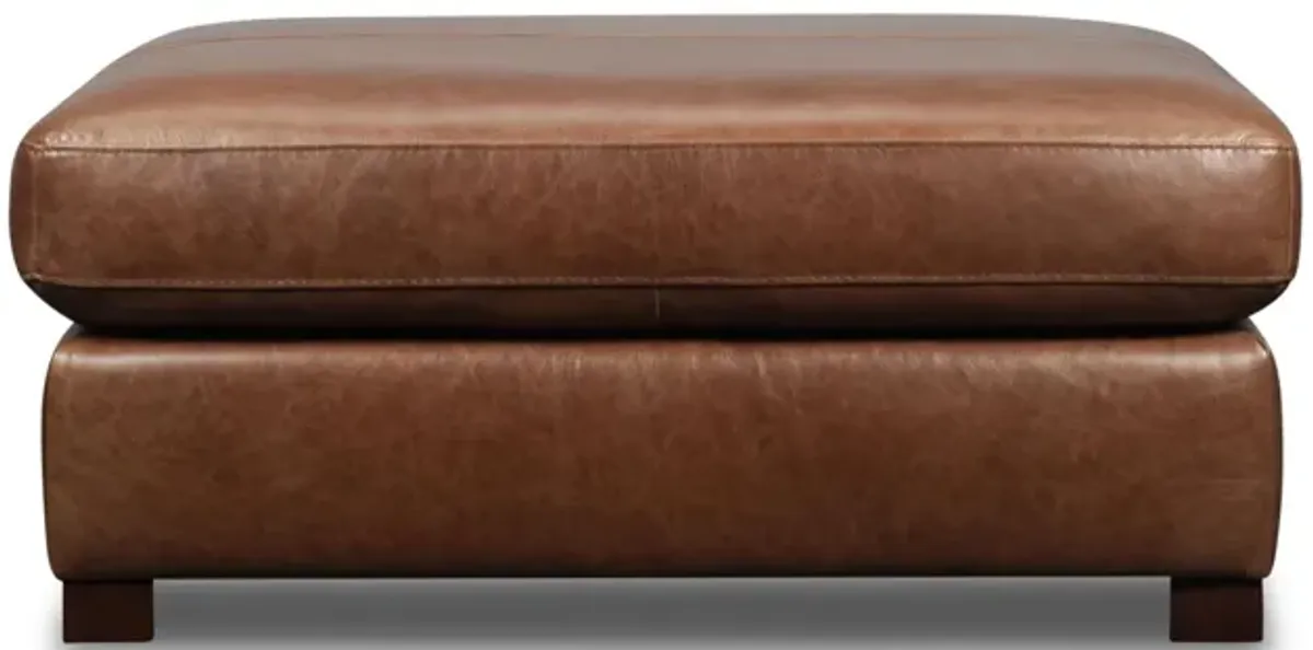 Steven Leather Cocktail Ottoman