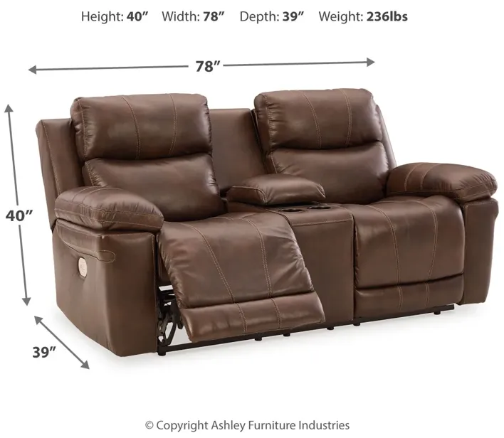 Edmar Power Reclining Loveseat With Console