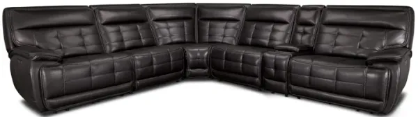 Pacific Heights 6-Pc Leather Power Reclining Sectional