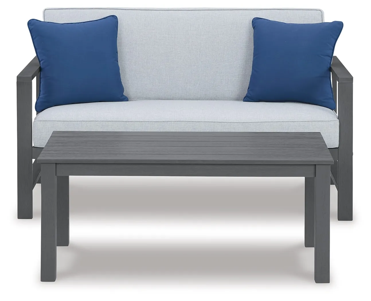 Fynnegan Outdoor Loveseat With Table (Set Of 2)