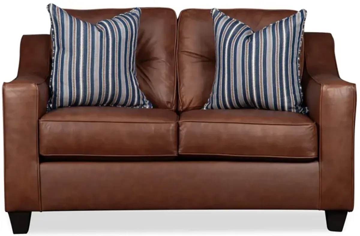 Reno Leather Loveseat