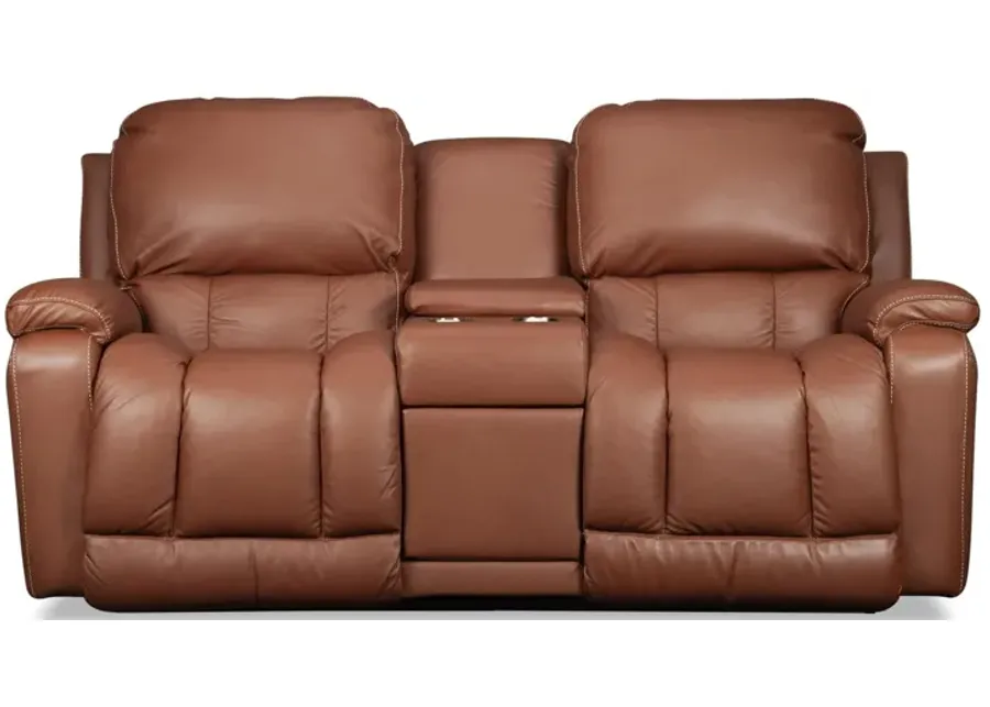 Greyson Leather Power Loveseat