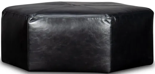 Hexi Leather Ottoman