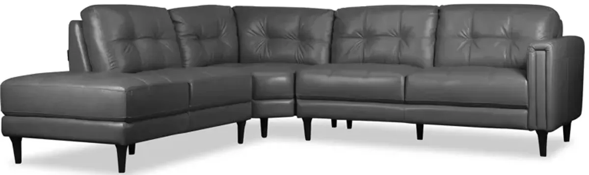 Carmelo 3-Piece Leather Sectional