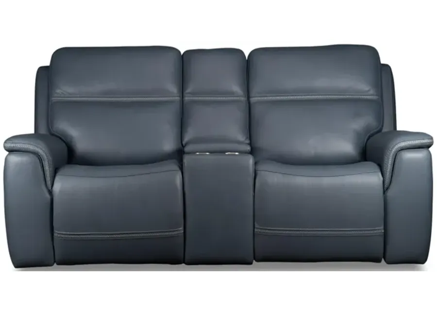 Shelby Power Leather Reclining Loveseat