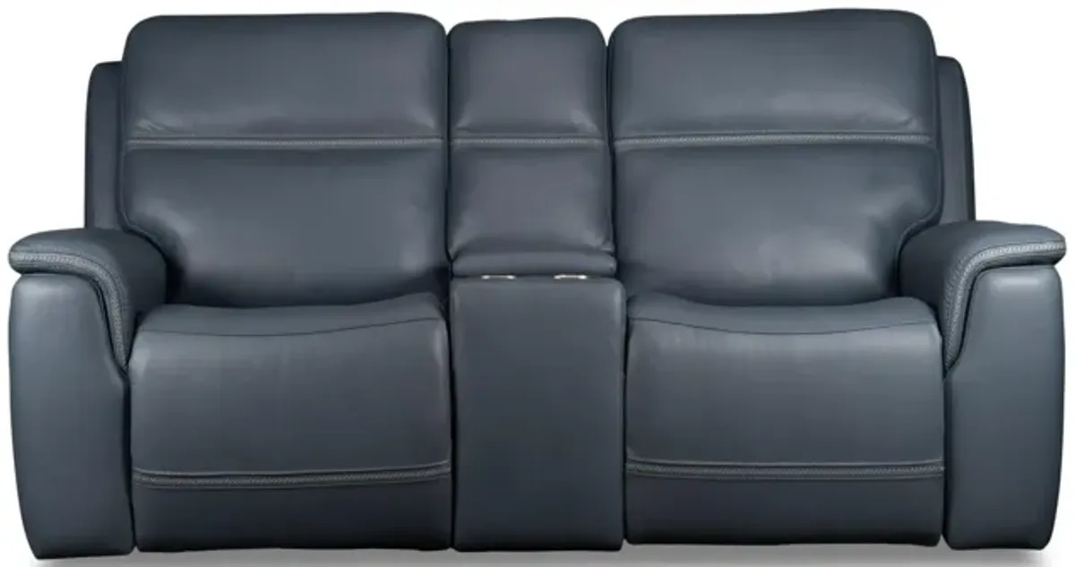 Shelby Leather Power Reclining Loveseat By Flexsteel