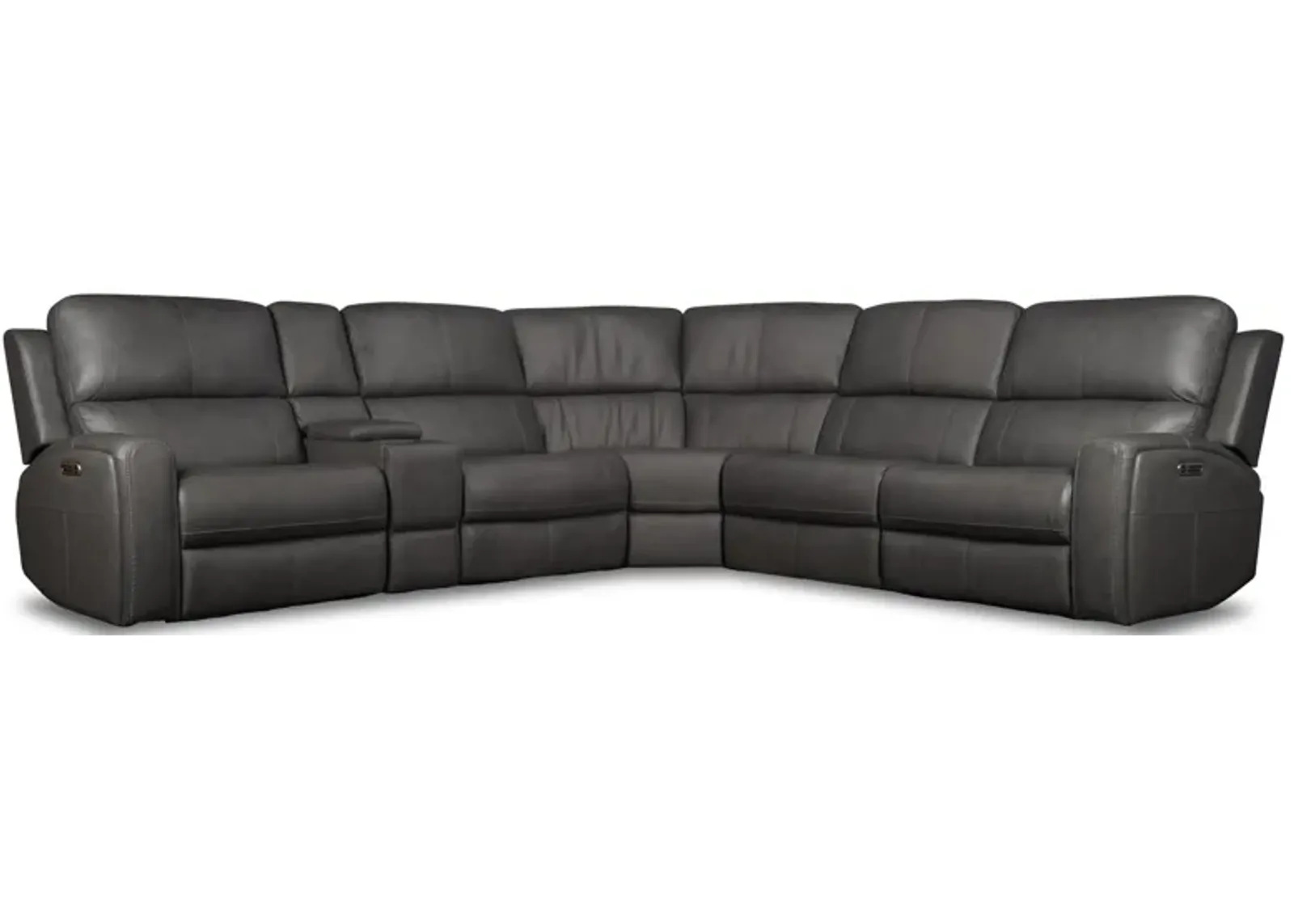 Lorain 6-Piece Power Leather Sectional